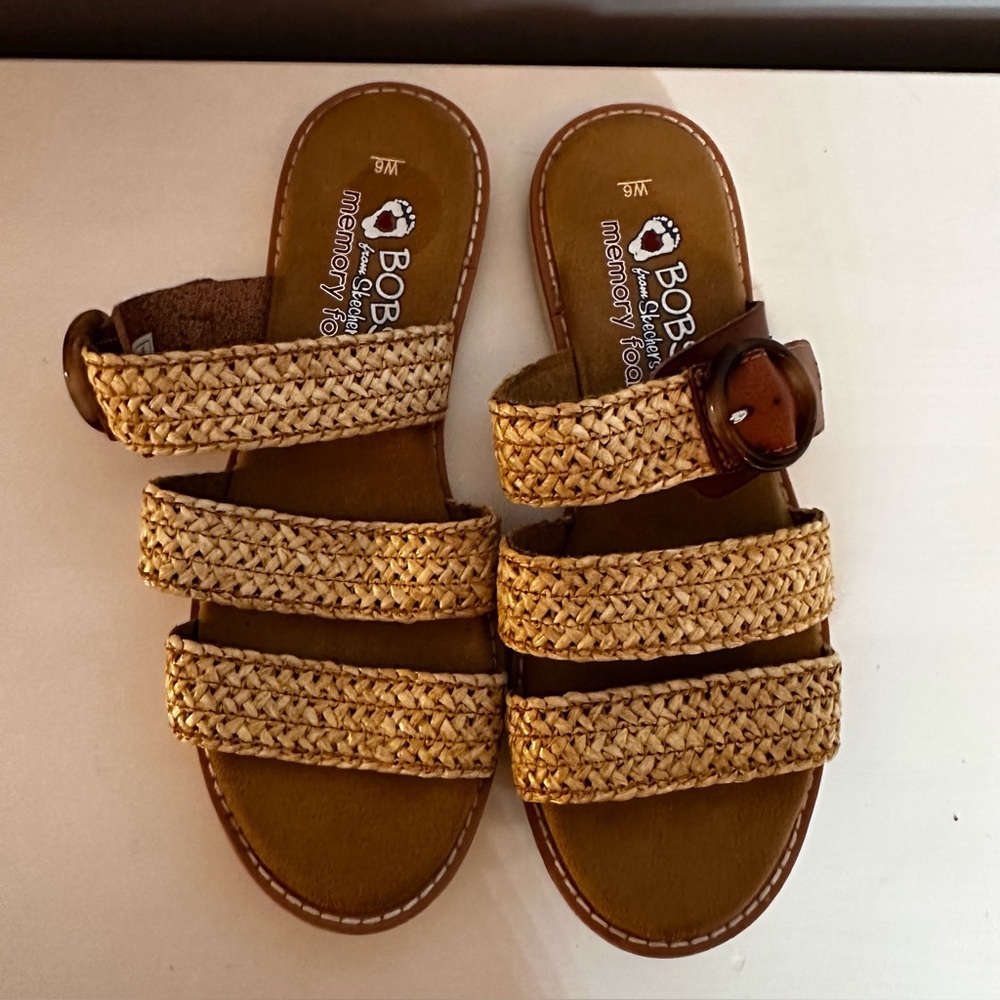 BOBS From Skechers - Sandals, Women’s, Memory Foam, Woven Straps, Size 6 - Picture 4 of 9